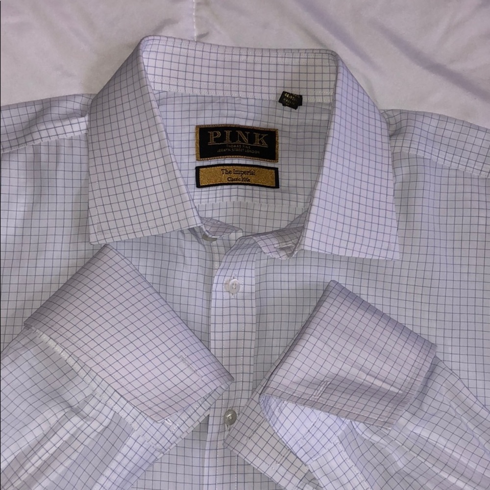 📦📦 Pink Classic Fit French Cuff Dress Shirt XL